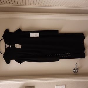 NWT, Carmen Marc Valvo Cold Shoulder Cut and Sew Dress